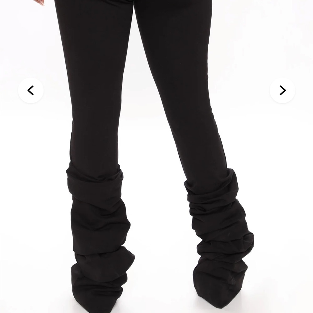 Fashion Nova Black Ruched Leggings
